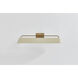 Rowan 30 watt 25 inch Patina Brass and Soft Sand Picture Light Wall Light